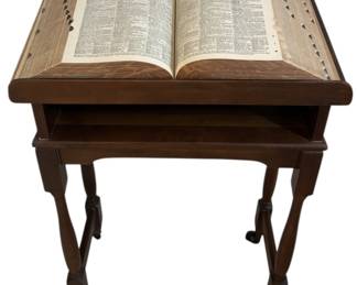 Pine Dictionary Stand w Dictionary 