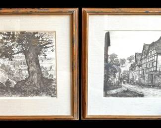 Signed Cornelius A. Bartels Art Pair 