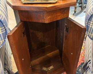 Open View of the Mid-Century Modern Octagonal Side Table, Fabulous! 17.5"W x 17.5"D x 24"W
