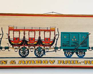 Yorkraft Camden & Amboy Railroad 1831 Wooden Sign, 36" x 9"