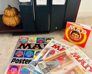 Incredible Collection of MAD Magazines Including Full Annual Collection from 1996-1999 and Some Bonus Poster Specials and More!