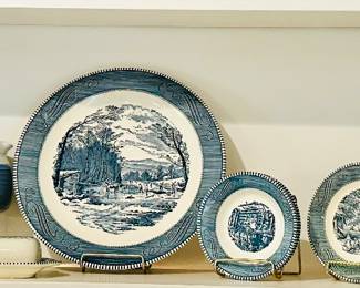 Courrier & Ives for Royal China CO, 16 Piece Collection "The Old Grist Mill".