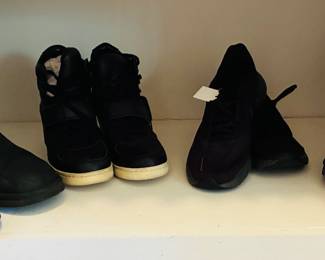 UGG Slip on Black Suede Boots, Limited Ash Italia Suede Platform Heeled Sneaker (39), Nike Revolution Sneakers (8.5) and a Classic Ugg Suede Pull on Boot in Size 8.