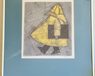 Wonderful Sur Miller Kenner "Slicker" Batik, Pencil Signed by Artist., 13" x 16" Overall.