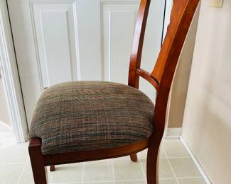 Side View of the Grange Dining Chairs, Dimensions are 19"W x 37"H x 18.5"D