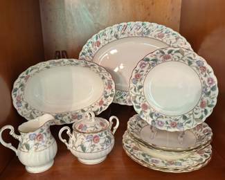Noritake Fine Bone China, "La Prada" 6 Piece Place Setting for 8 Plus Serving Pieces.