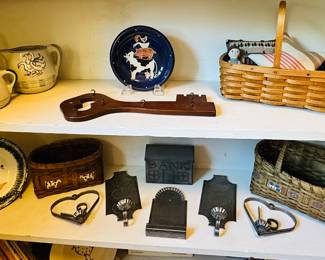 Still More Great Pottery Including Louisville Stoneware Shown with Signed Longaberger Baskets, Signed S. Neapolitan Painted Dishes and More!
