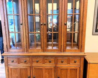 Oak china cabinet