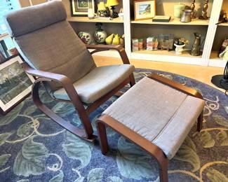 IKEA chair with ottoman
