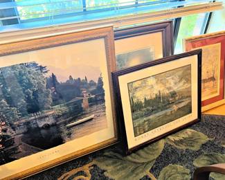 Assorted framed art work