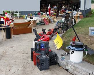 milk crates, bike racks, trunk, Christmas decor