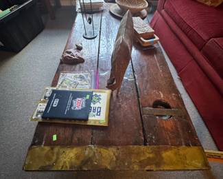 Antique ship door table 