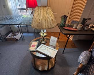 Lamps, tables
