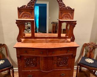 Gorgeous Antique Sideboard figural excellent 