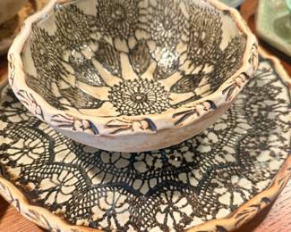 Signed Studio Pottery / 2 pc