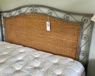 Pier 1 Headboard
Selling separate : Nice condition Mattress Set
Queen 
Upstairs 