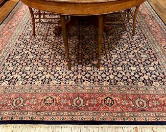 Dining Rm Carpet black/reds / nice app 8x10