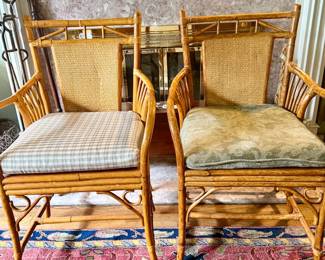 Rattan/Wicker/Caned  Chairs 
Sold as pair