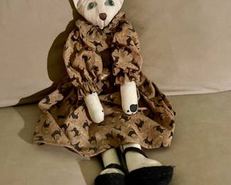 Cat crafted doll