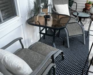 Patio Chairs / ottomans & Table 3 pc Set