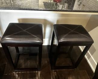 Pr leather Stools