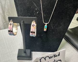 Sterling Earring and Necklace 