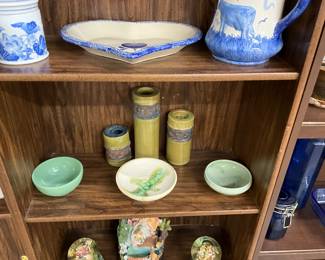 Fire King Jadeite Bowl - Set of Candle Holders - Abstract Pottery Bowl - Ceramic Rice Bowl