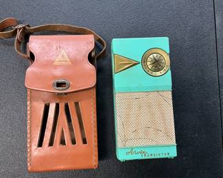 Arvin Transistor Radio & Leather Carrying Case