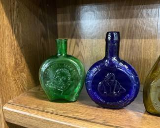 Assorted Colored Glass Bottles