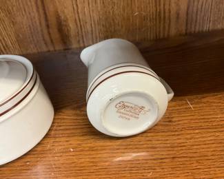 Elegance II Collection Bavarian Brown Creamer & Covered Sugar - Japan