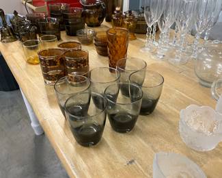 Libby Charcoal/Smoke Double Old Fashioned Rocks Glasses 
