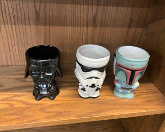 Star Wars Sculpted Ceramic Mugs - Darth Vader * Stormtrooper * Boba Fett