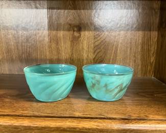 Glasbake Sue Bee Honey Swirl Bowls