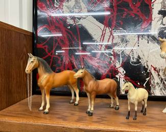 Diamond P Plastic Horse -  Plastic Toy Horse - Possibly Breyer Plastic Horse