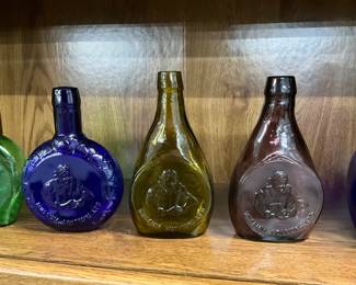Assorted Colored Glass Bottles