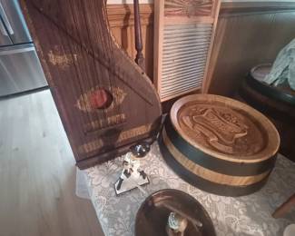 1900 WOOD LYRE HARP