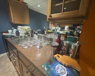Various items from downstairs kitchenette