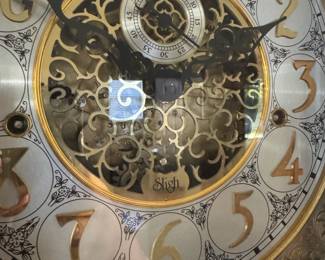 This pic shows the Grandfather Clock brand "Sligh".  