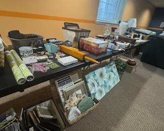 Various art and household items