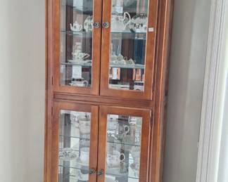 Pic shows curio cabinet with items displayed. Beautiful piece (contents sold separately)