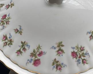 Close-up photo shows the Royal Albert "Winsome" pattern detail