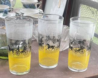 Libbey Horse & Carriage Drinking Glasses