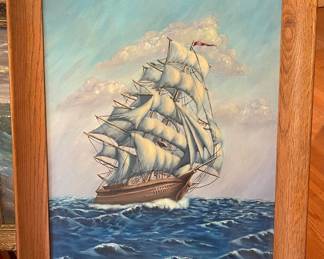 Original Nautical Painting by Weis - 1970
