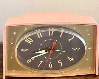 Pink General Electric Clock