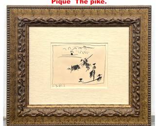 Lot 1222 Pablo Picasso Framed Print. La Pique The pike. 
