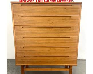 Lot 1255 Danish Modern Teak Nils Jonsson 6 Drawer Tall Chest Dresser. 