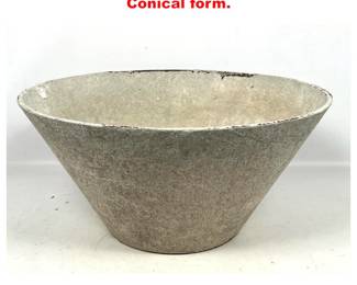 Lot 1687 WILLY GUHL Planter. Tapered Conical form. 