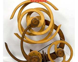 Lot 1419 David C. Roy Kinetic Wood Wall Sculpture. 