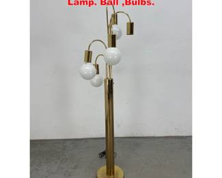 Lot 1404 80s Modern Arched Waterfall Floor Lamp. Ball ,Bulbs. 