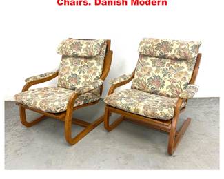 Lot 1328 Pair Danish Stouby Polster Lounge Chairs. Danish Modern 
